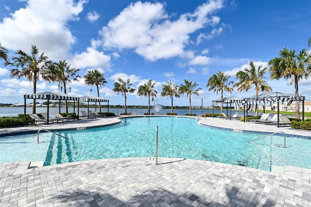552 Bocelli Dr, North Venice, FL 34275 - pool featuring a gazebo and a patio area