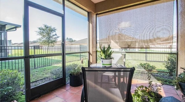 view of sunroom