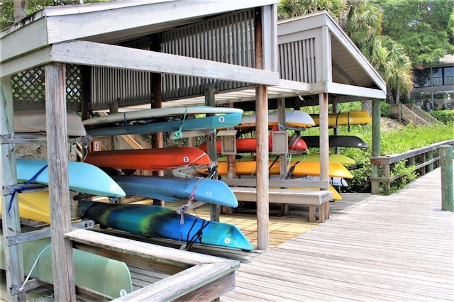 view of dock area