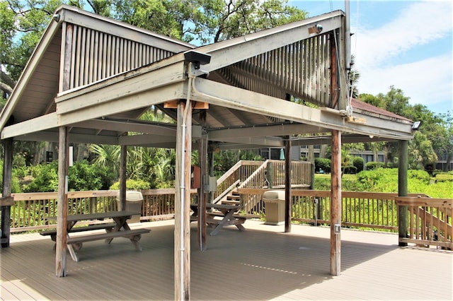 exterior space featuring a gazebo