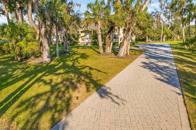 exterior space featuring a front yard