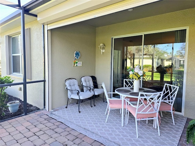 view of patio with outdoor dining space