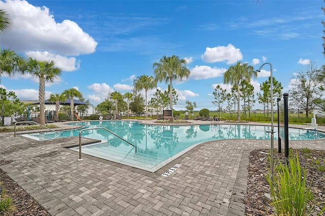 view of pool with a patio