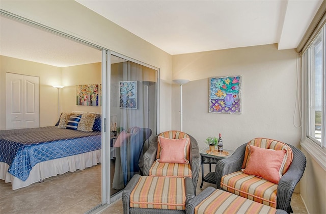 view of tiled bedroom