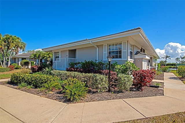 view of single story home