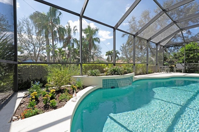 pool with a lanai