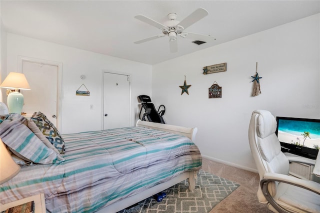2907 51st Ave W, Bradenton, FL 34205 - bedroom with carpet flooring and ceiling fan