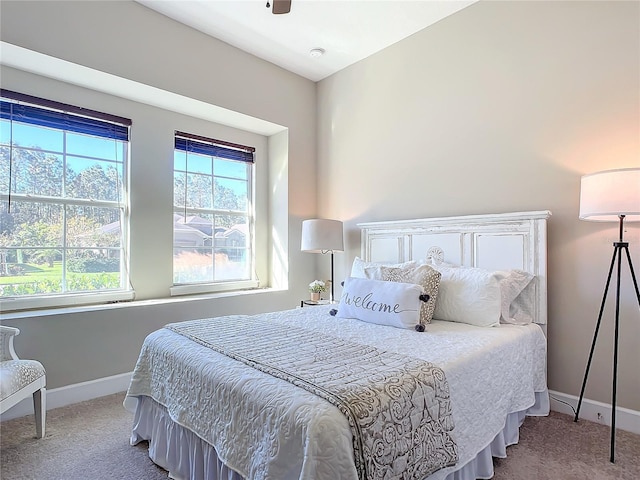 view of carpeted bedroom