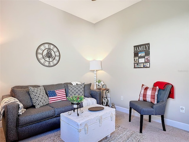 view of carpeted living room