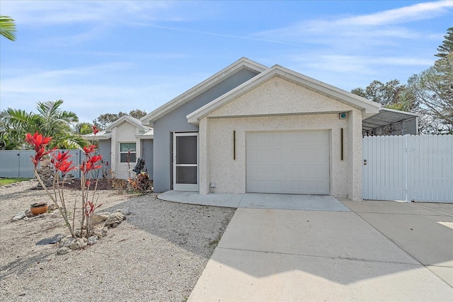 ranch-style house with a garage