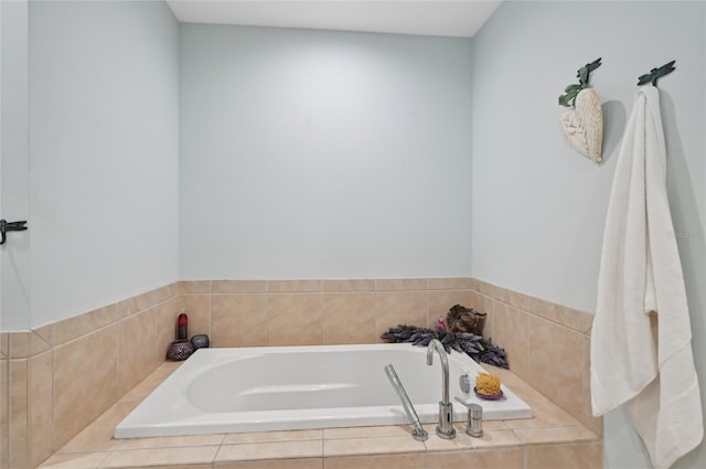 full bathroom featuring a garden tub