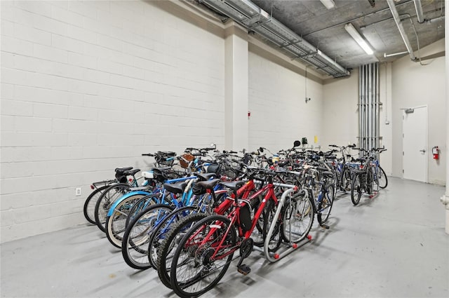 garage featuring bike storage