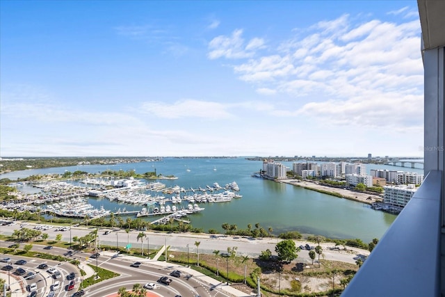 1155 N Gulfstream Ave Unit 1709, Sarasota, FL 34236 - water view featuring numerous boat docks