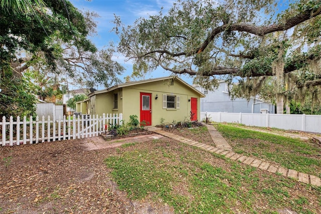 view of single story home