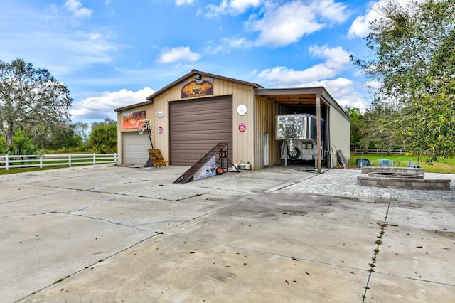 view of outdoor structure featuring a garage