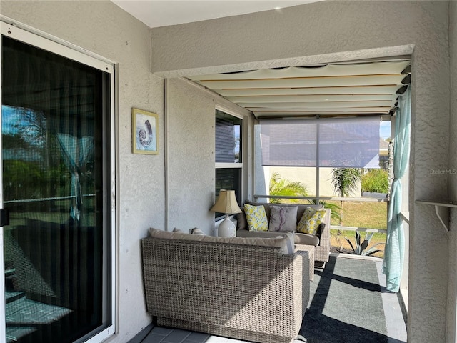 view of sunroom