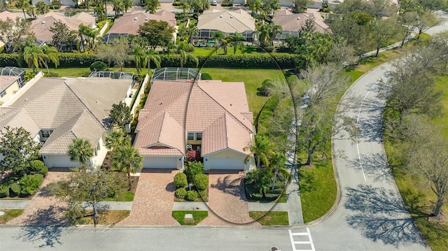 aerial view featuring a residential view