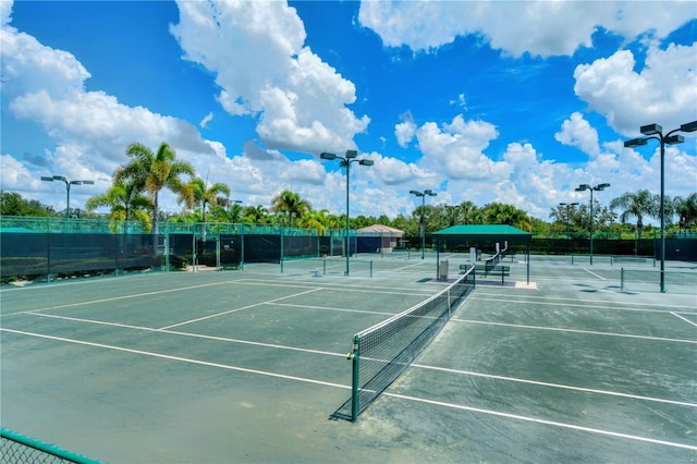 7649 Quinto Dr, Sarasota, FL 34238 - view of tennis court with fence