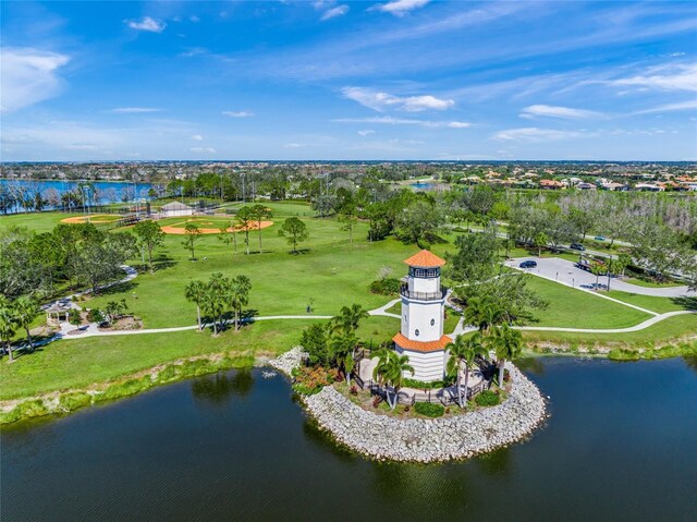 8956 Stone Harbour Loop, Bradenton, FL 34212 - drone / aerial view with a water view and golf course view