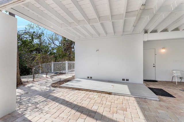 view of patio with fence