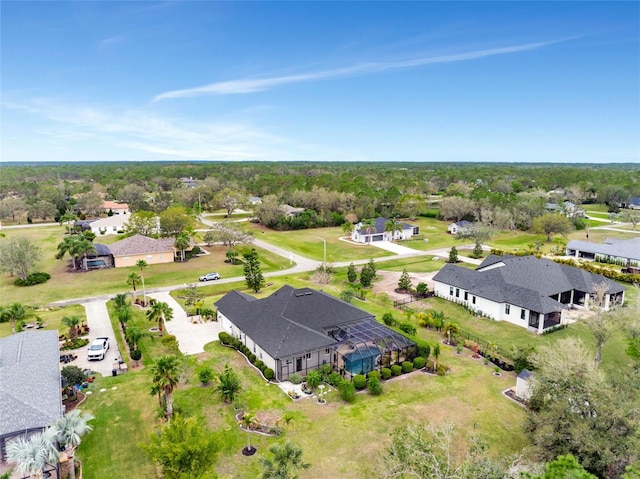 bird's eye view with a residential view