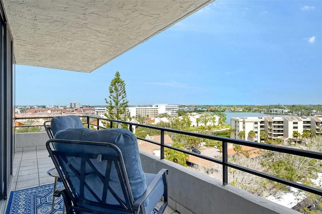 balcony with a city view