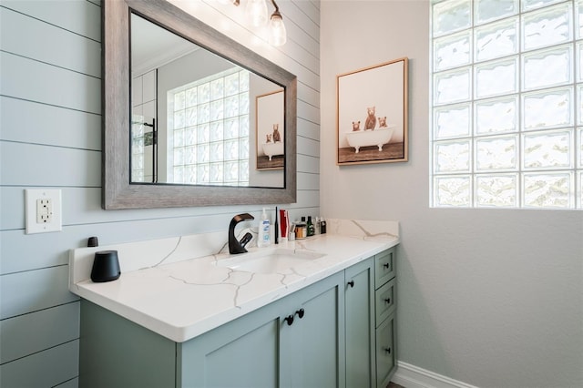 bathroom with vanity