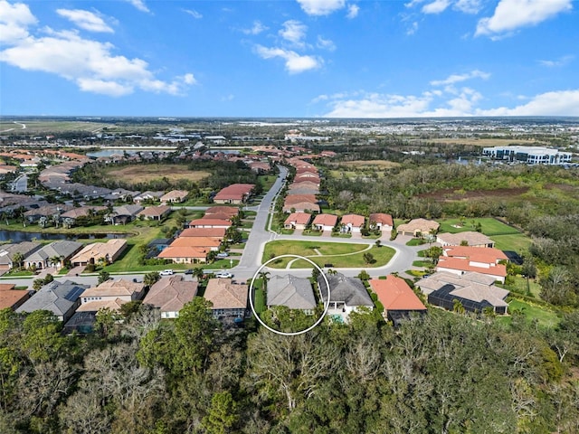 aerial view featuring a residential view