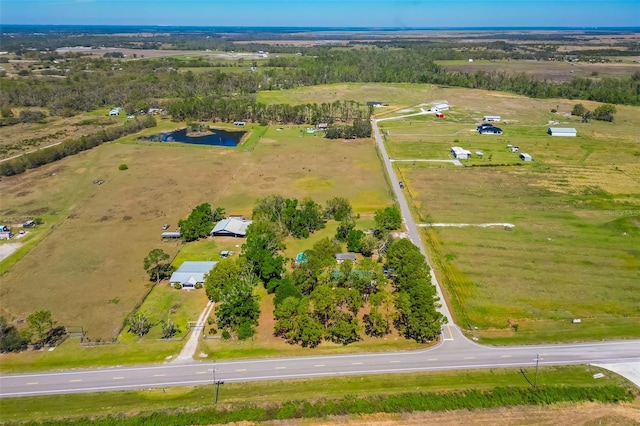 drone / aerial view featuring a rural view