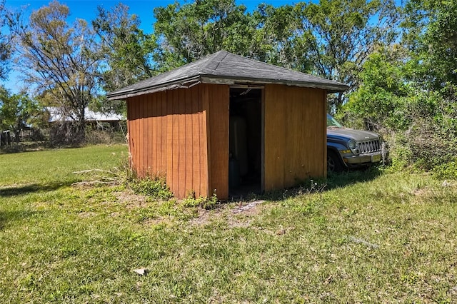 view of shed