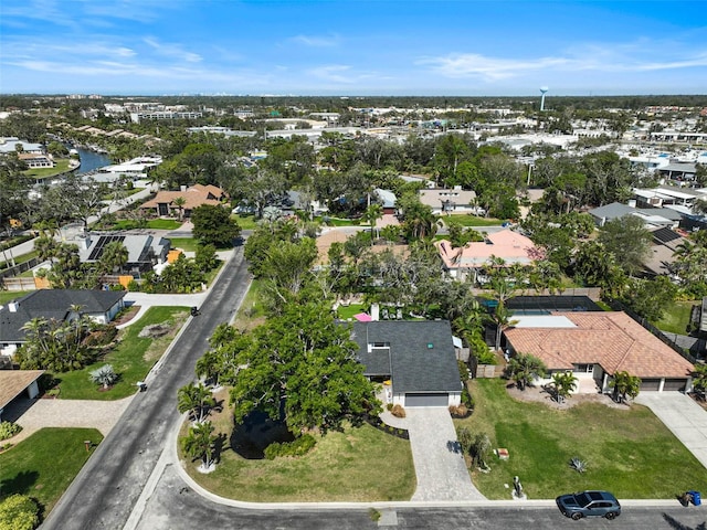 aerial view with a residential view