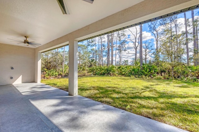 view of patio / terrace with a ceiling fan