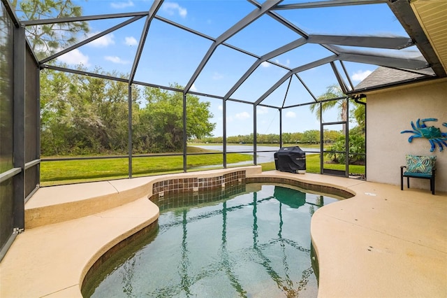 12211 Lavender Loop, Bradenton, FL 34212 - outdoor pool with a patio, a lanai, and a water view