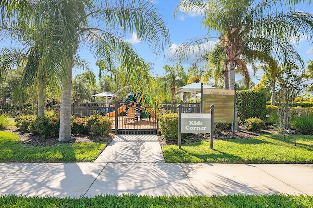 surrounding community featuring a playground