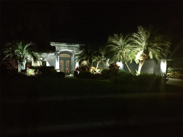 view of front facade with french doors