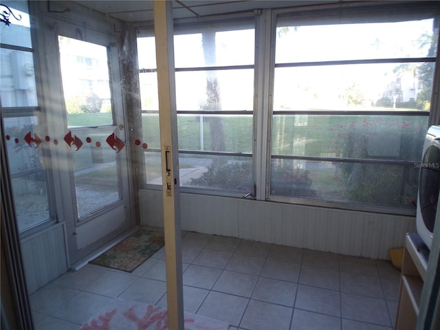 view of sunroom