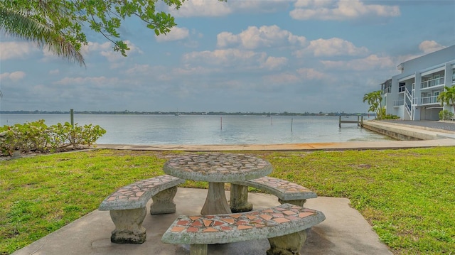 view of water feature