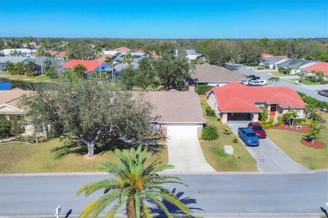 aerial view featuring a residential view