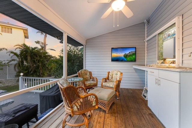1528 43rd Avenue Dr W, Palmetto, FL 34221 - wooden deck featuring ceiling fan
