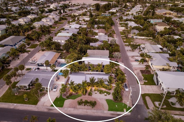 bird's eye view with a residential view