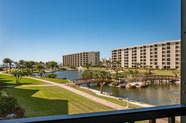 view of water feature