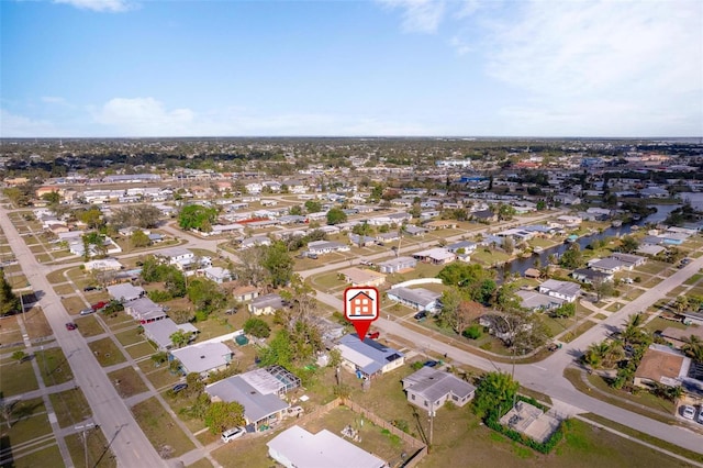 bird's eye view with a residential view