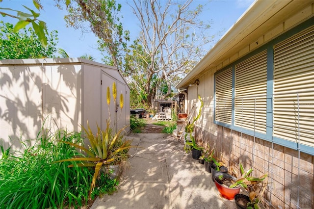 view of home's exterior with a patio area