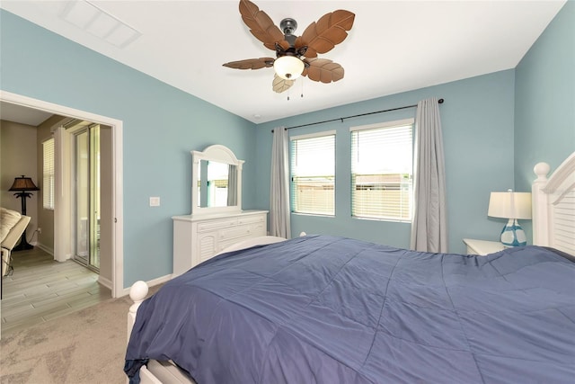 bedroom with ceiling fan