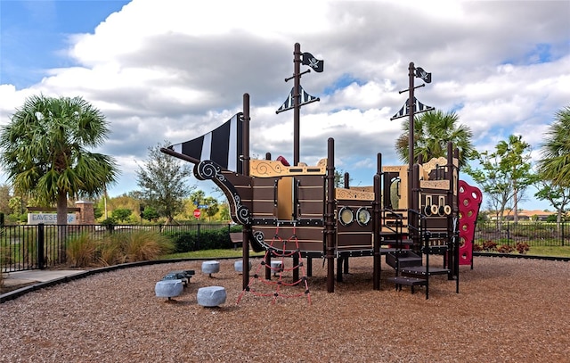 view of jungle gym