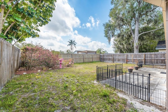 view of yard with a patio