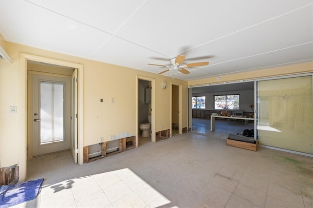 empty room featuring ceiling fan