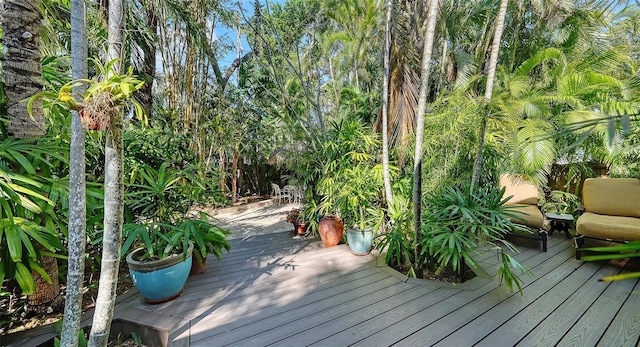 view of wooden deck