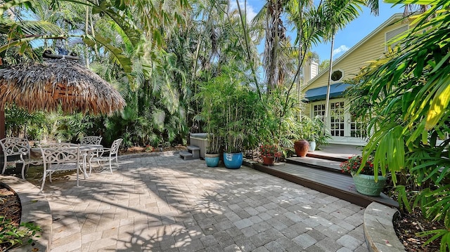 view of patio featuring outdoor dining space