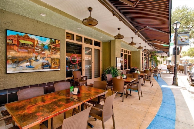 exterior space featuring outdoor dining space